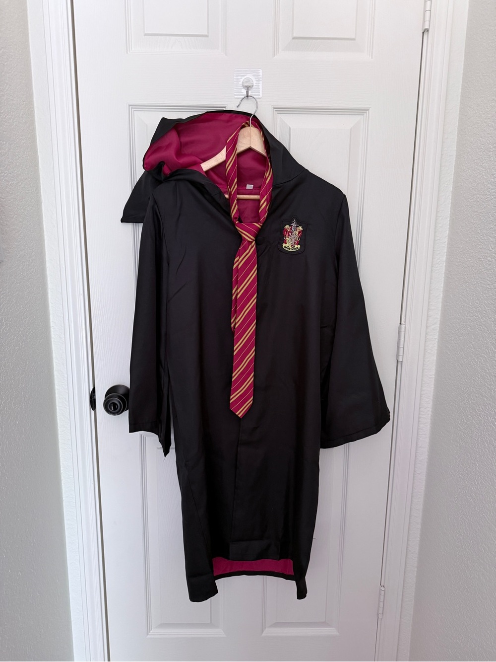 Gryffindor Robe with Tie - Black and Burgundy Fully Lined